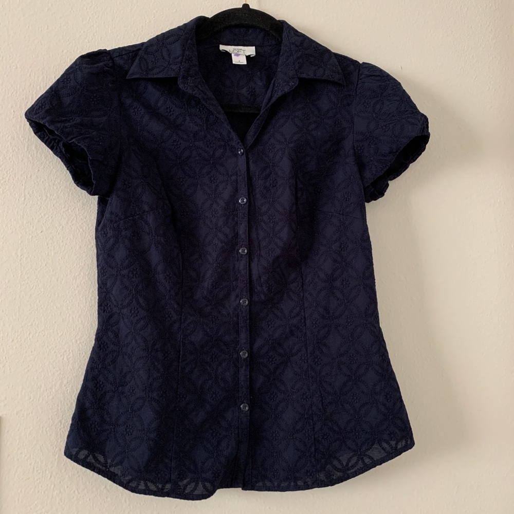 💛Navy blue size 2 Loft Shirt